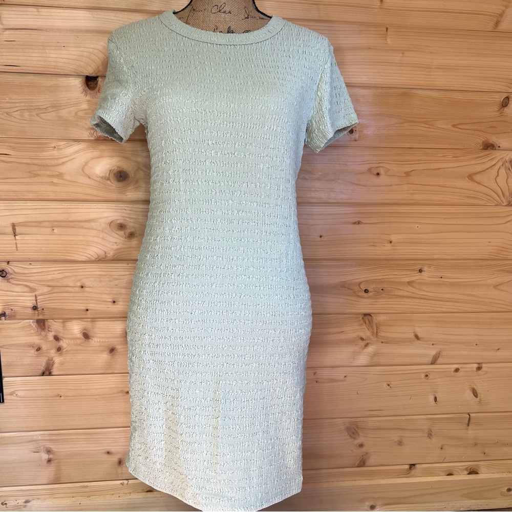 Elodie short sleeve short dress fitted sage green large